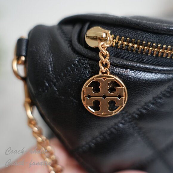 NWT Tory Burch Willa Belt Bag Leather Fanny Pack Crossbody in Black - Picture 6 of 9